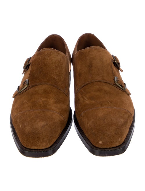 Edward Green Suede Monk Straps