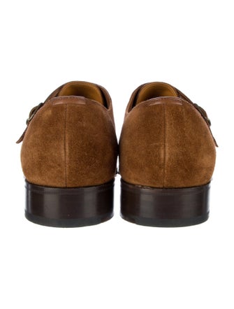 Edward Green Suede Monk Straps