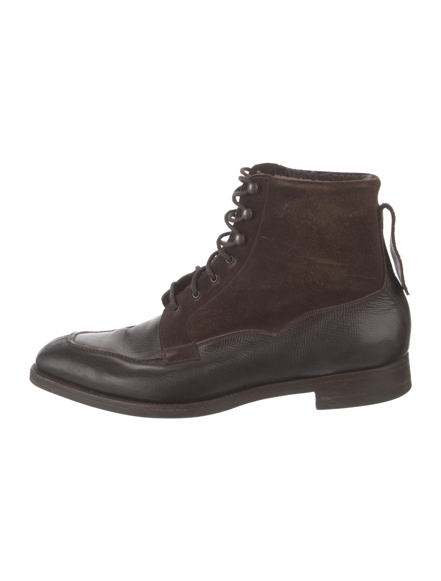 Edward Green Leather Lace-Up Boots