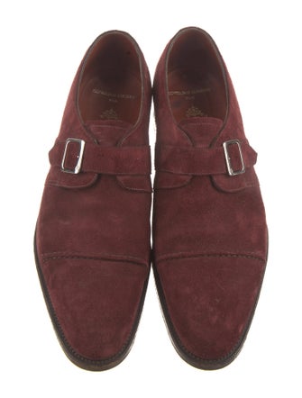 Edward Green Suede Monk Straps