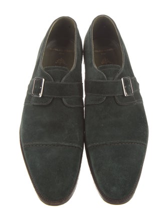 Edward Green Suede Monk Straps
