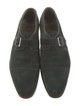 Edward Green Suede Monk Straps
