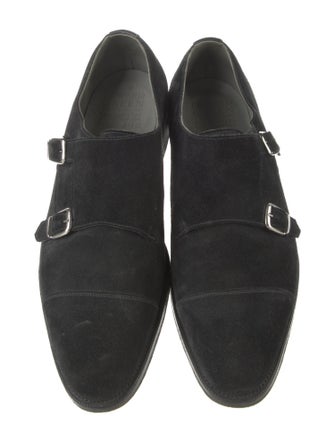 Edward Green Suede Monk Straps