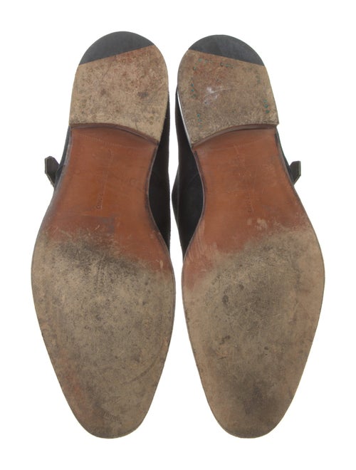 Edward Green Suede Monk Straps