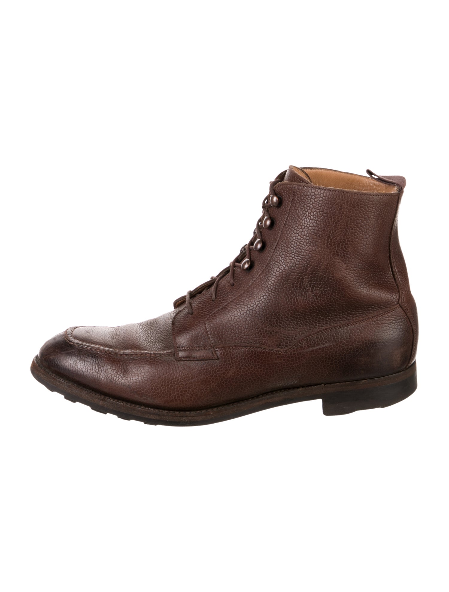 Edward Green Leather Lace-Up Boots