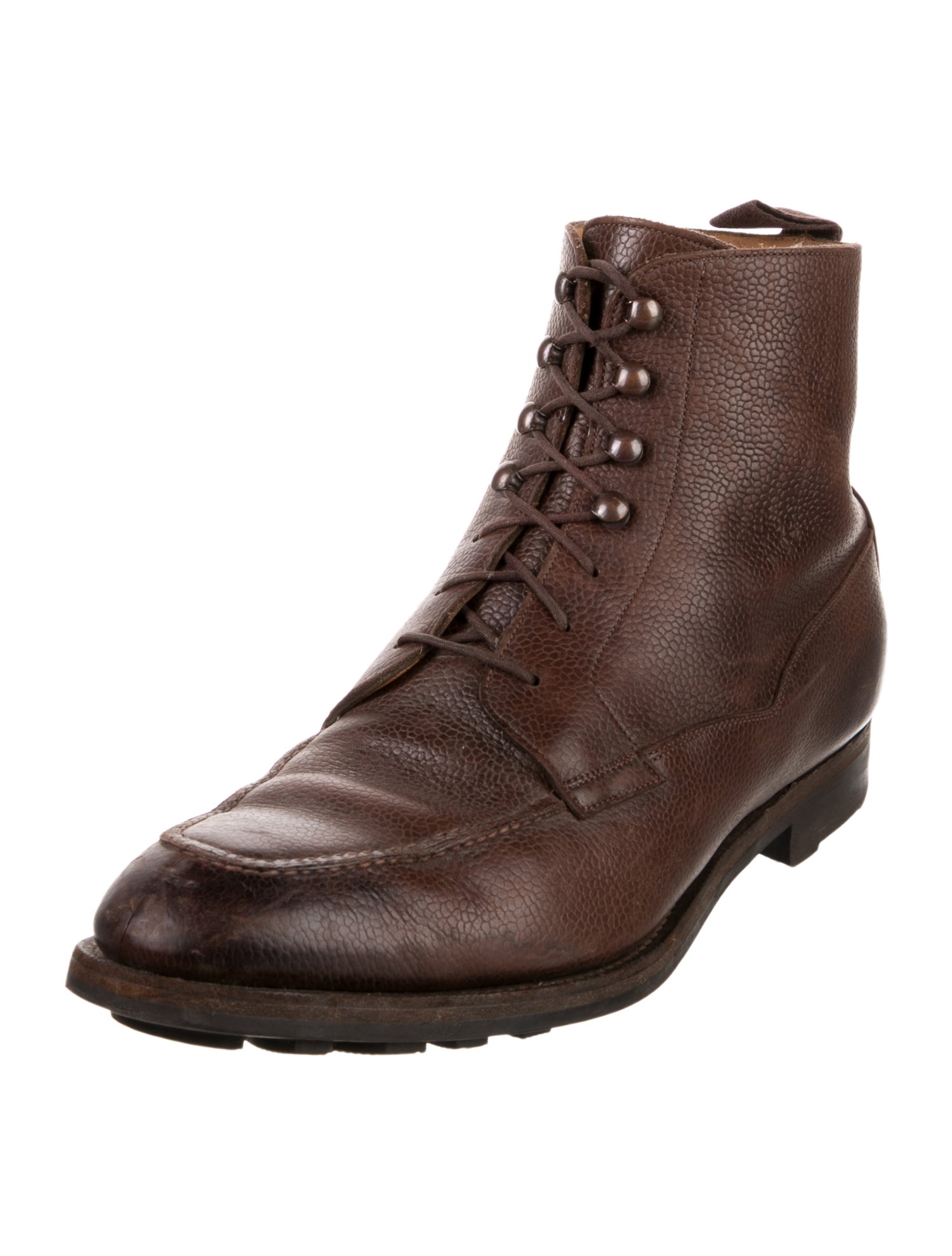 Edward Green Leather Lace-Up Boots