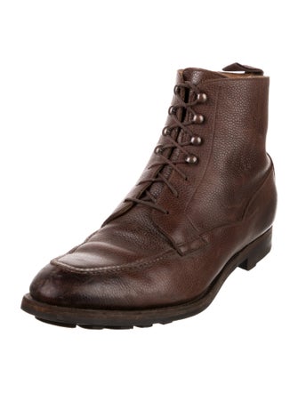 Edward Green Leather Lace-Up Boots