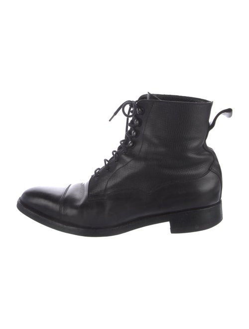 Edward Green Leather Combat Boots