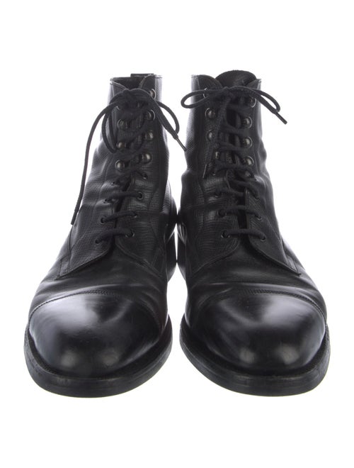 Edward Green Leather Combat Boots