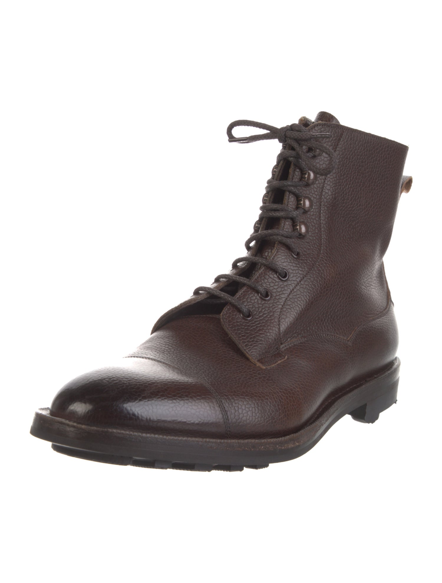 Edward Green Leather Combat Boots