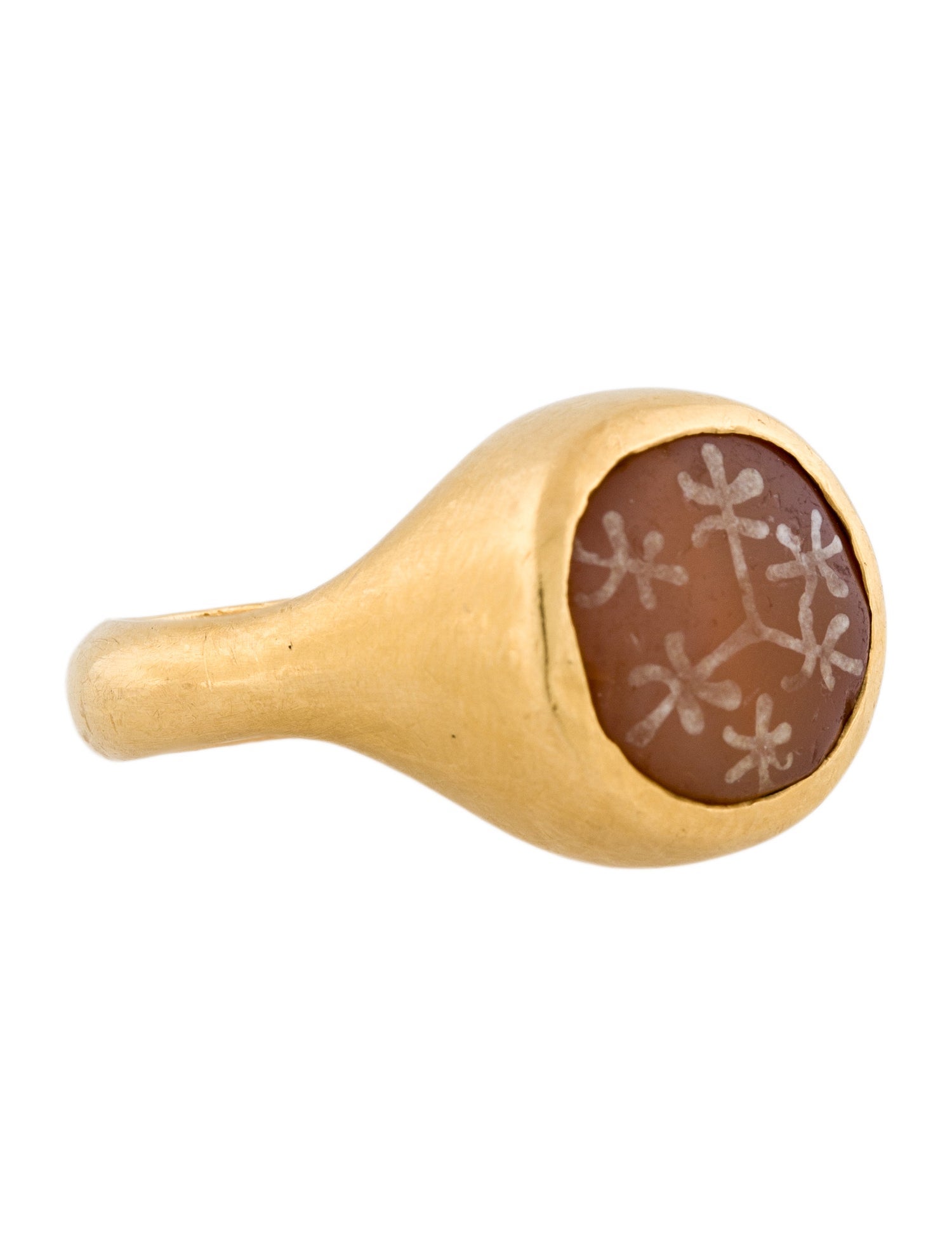 Eli Halili 22K Etched Carnelian Ring