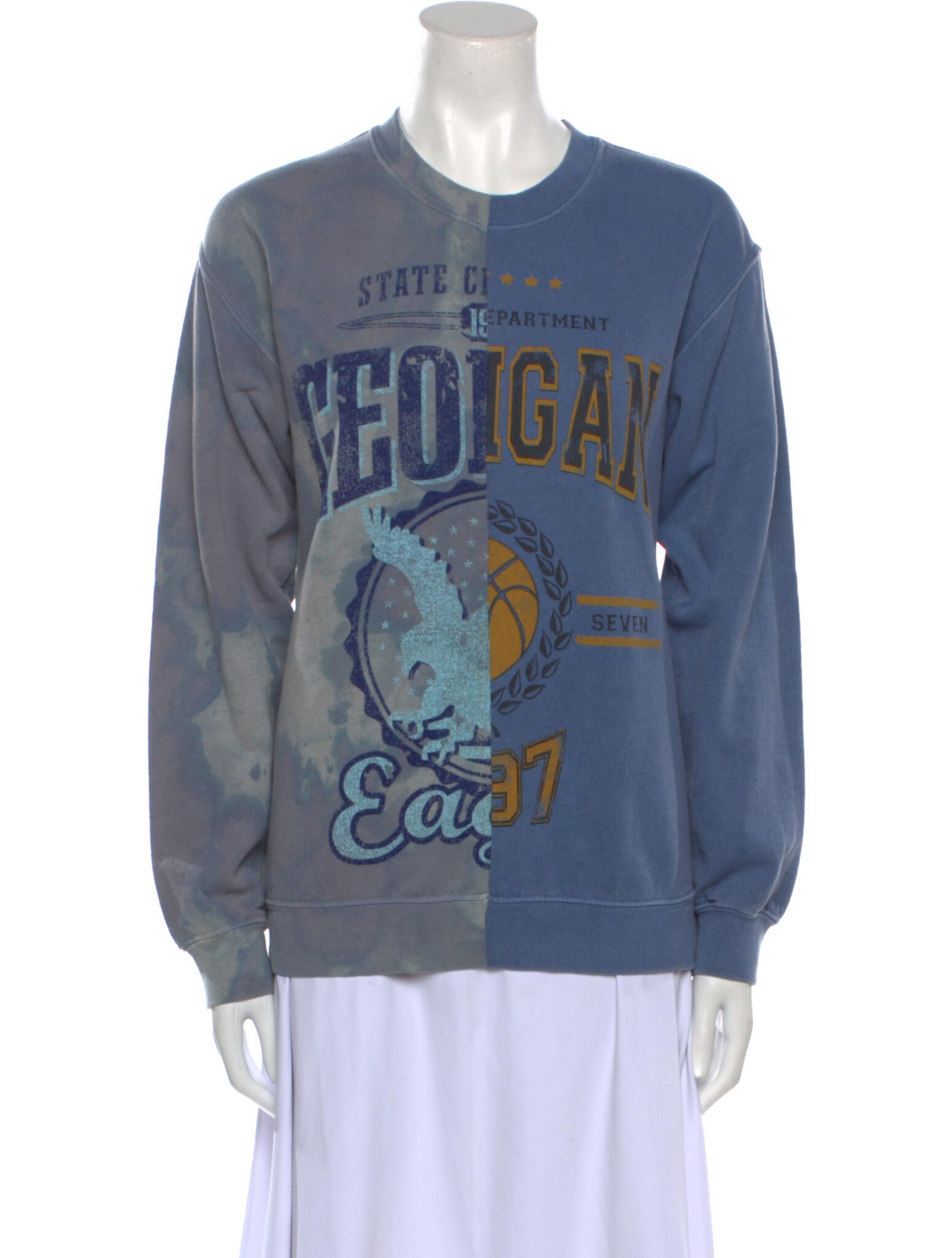 Weiss Graphic Print Crew Neck Sweatshirt