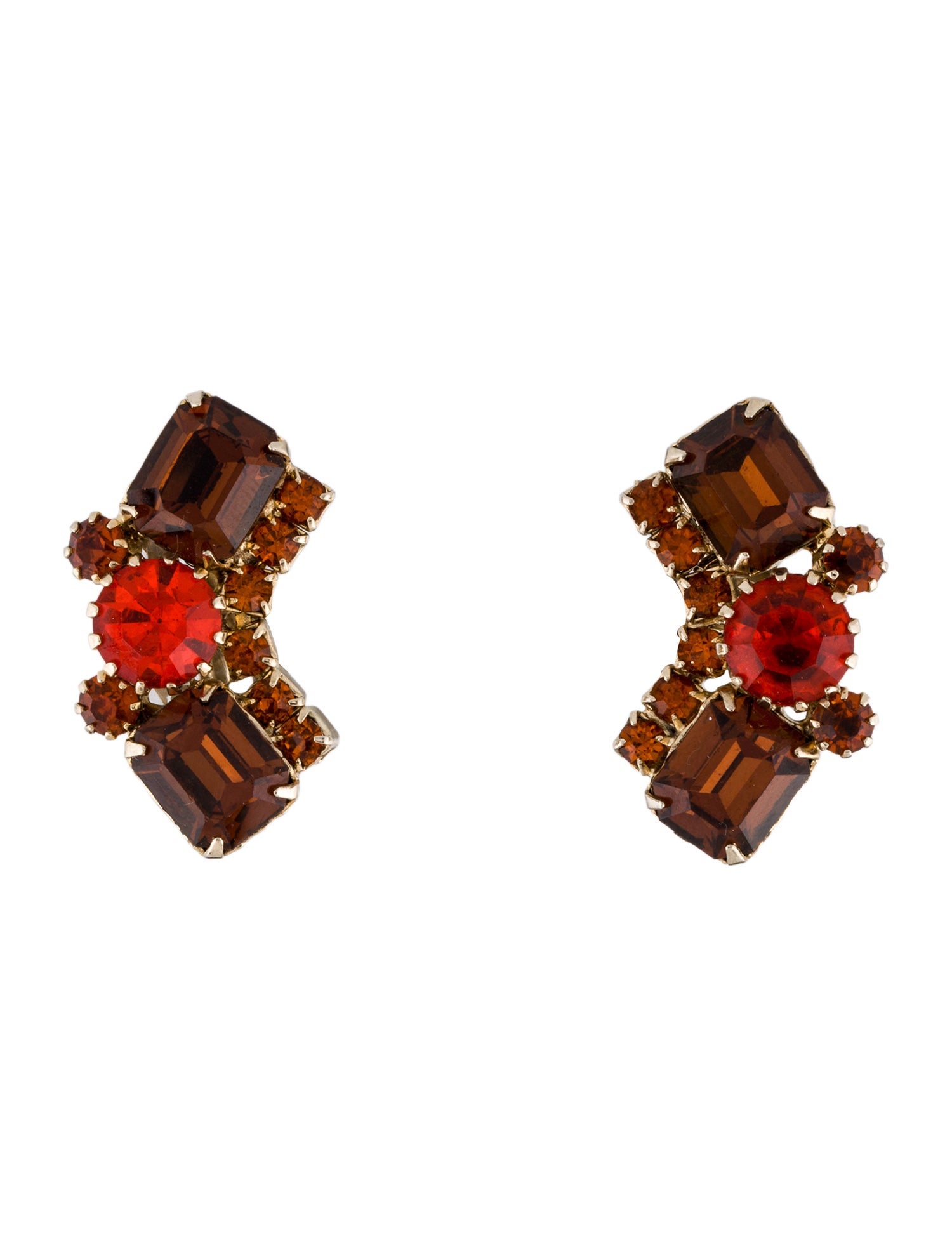 Weiss Crystal Clip-On Earrings