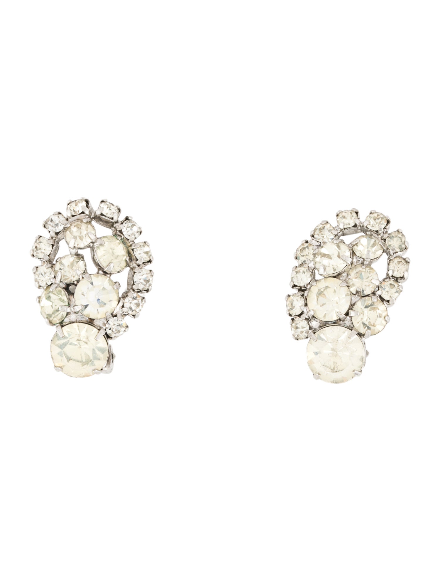 Weiss Vintage Crystal Clip On Earrings