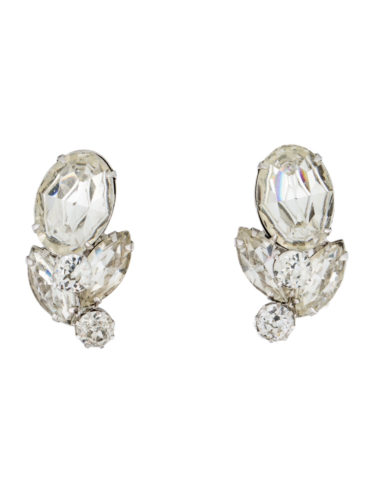 Weiss Crystal Clip-On Earrings