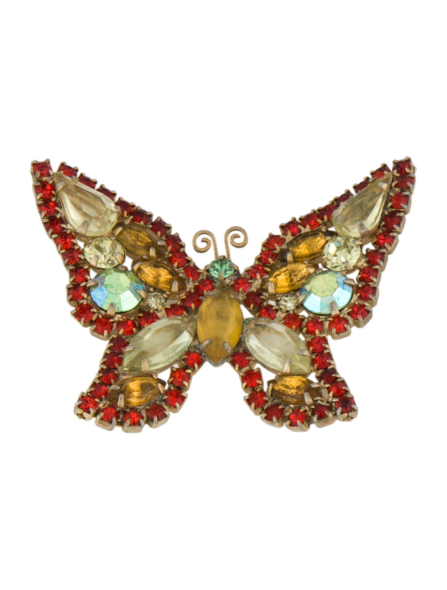 Weiss Crystal Butterfly Brooch