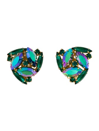 Weiss Crystal Clip-On Earrings