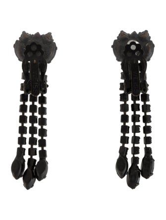 Weiss Crystal Drop Clip-On Earrings