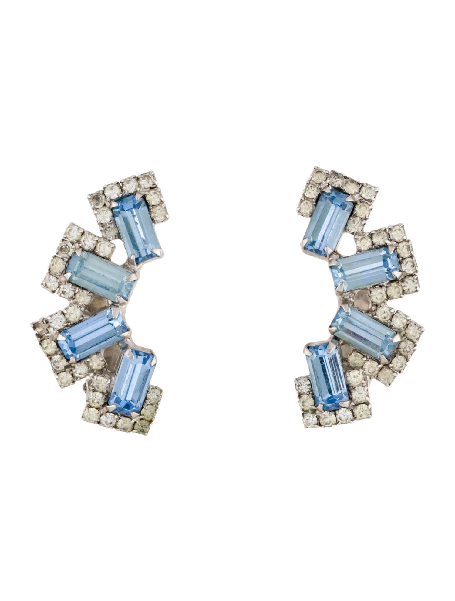 Weiss Vintage Crystal Clip On Earrings