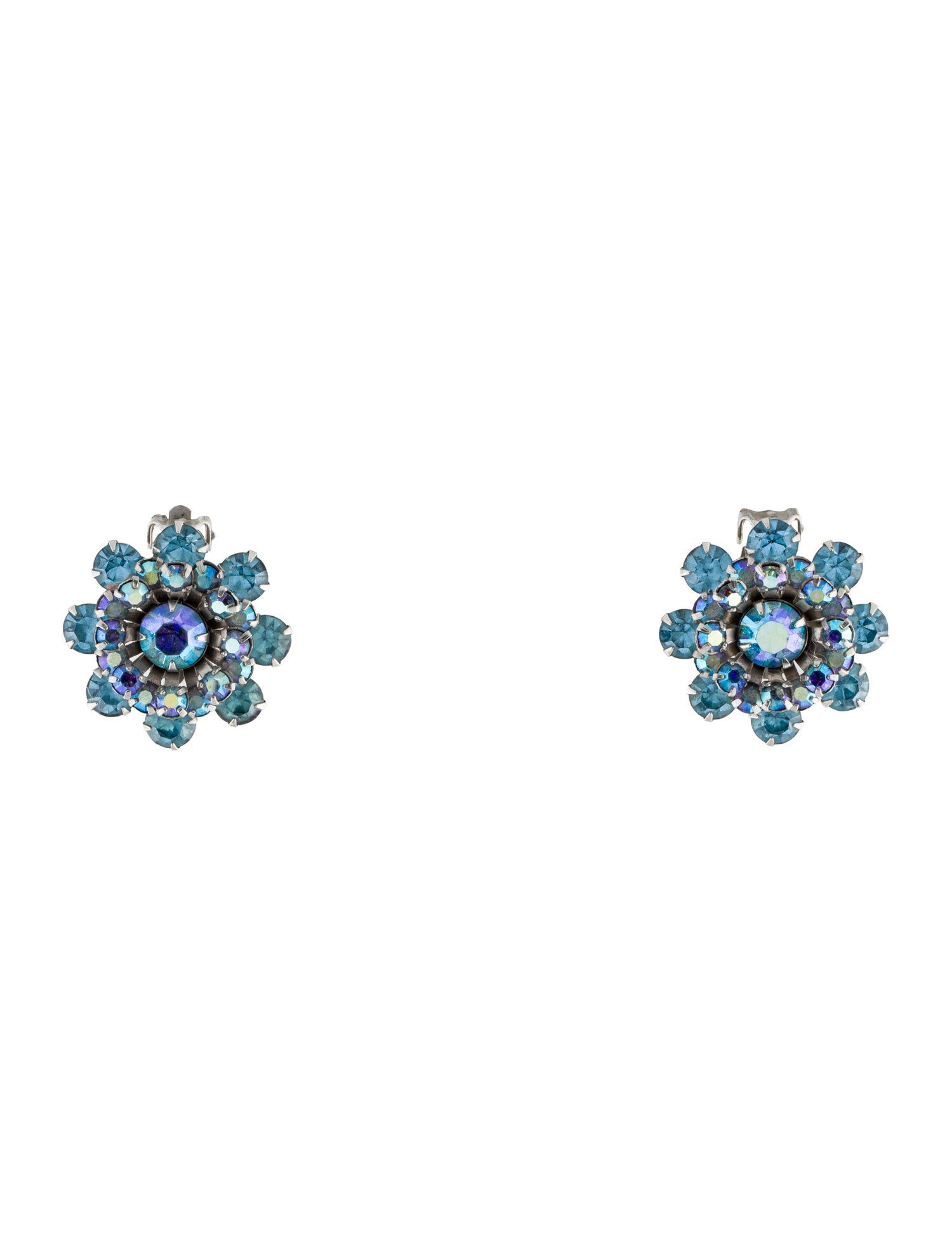 Weiss Crystal Clip On Earrings