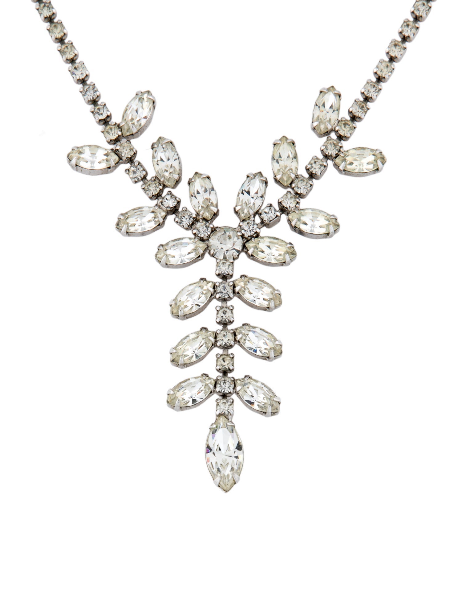 Weiss Crystal Lavalier Necklace