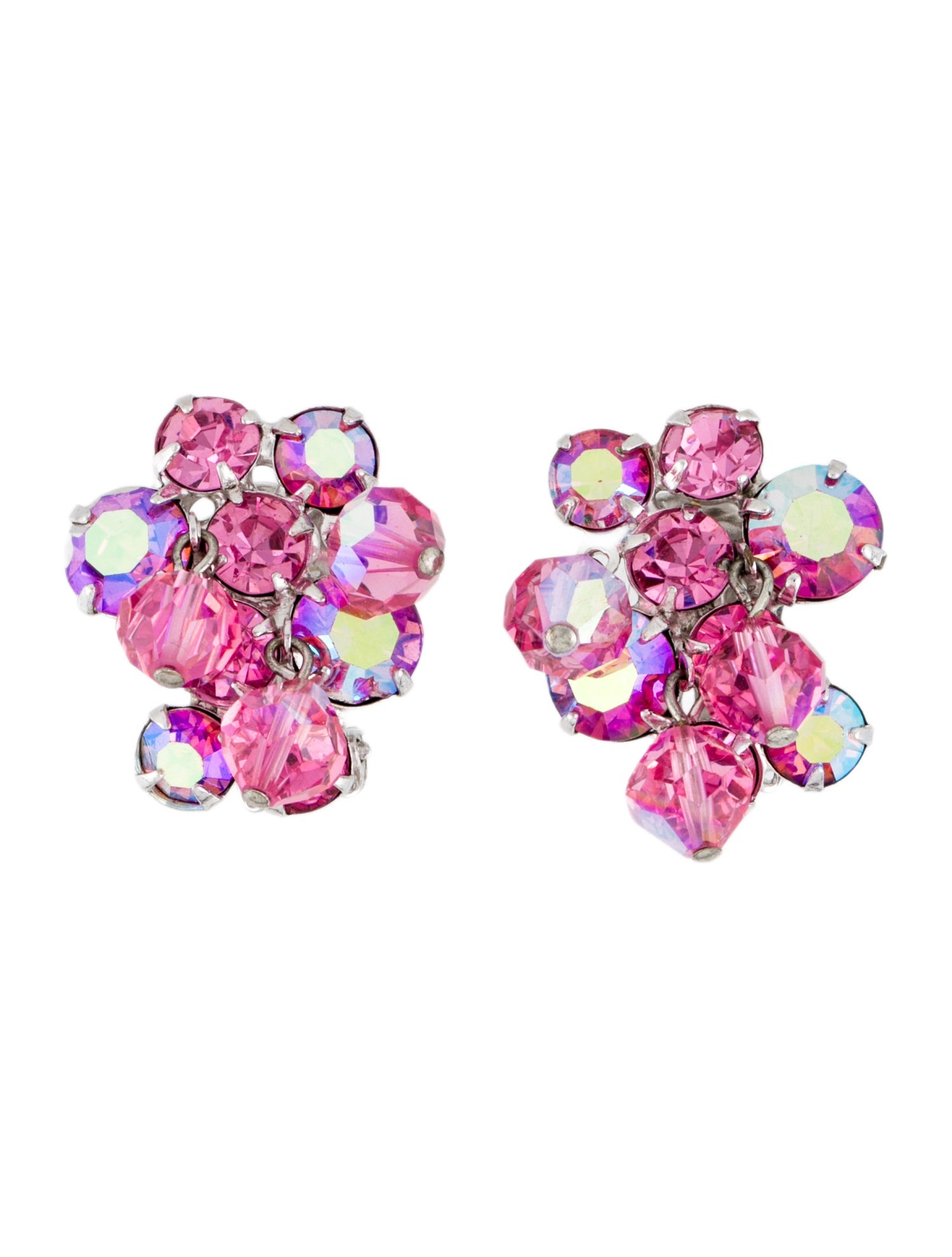 Weiss Crystal Drop Clip-On Earrings