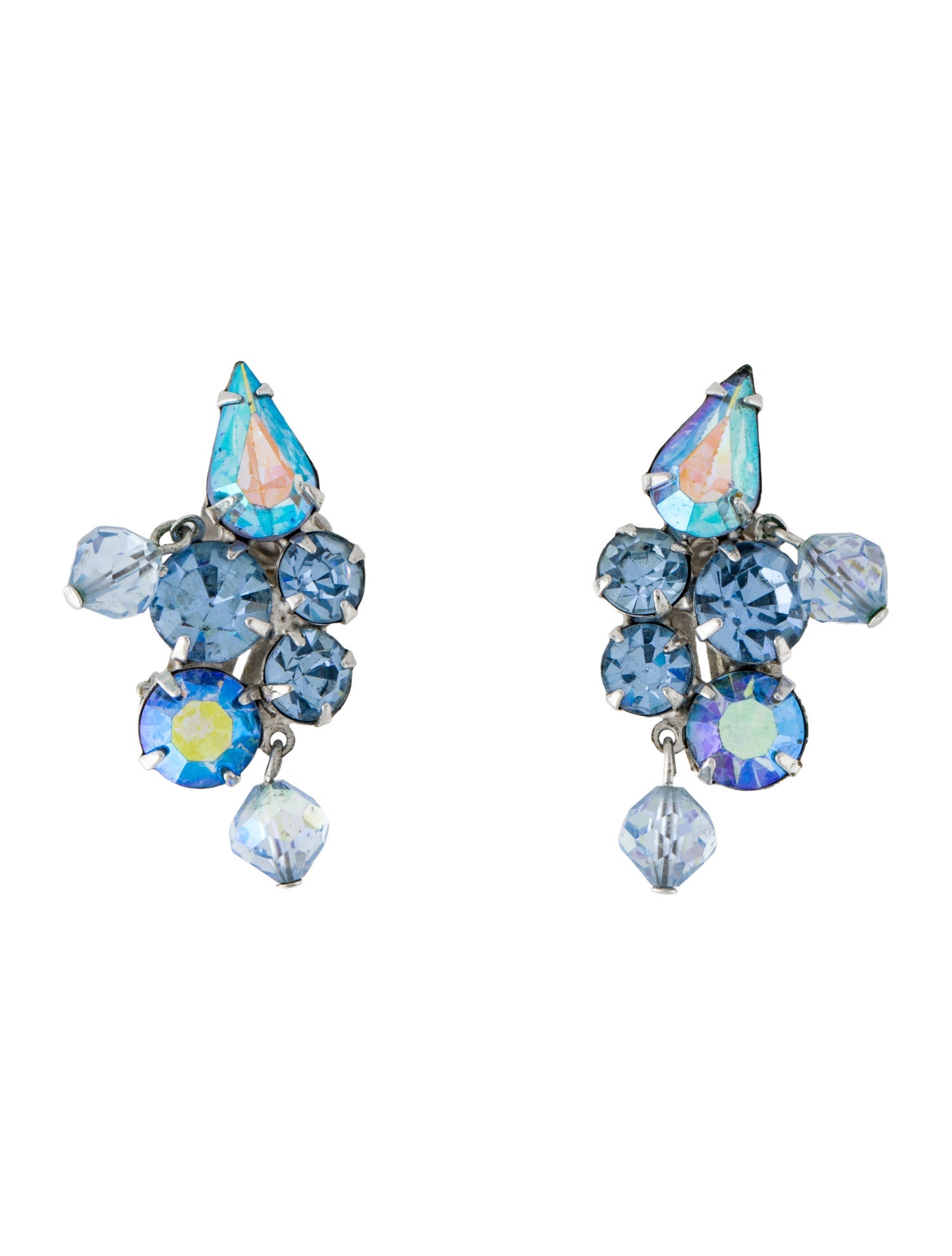Weiss Crystal & Bead Clip-On Earrings