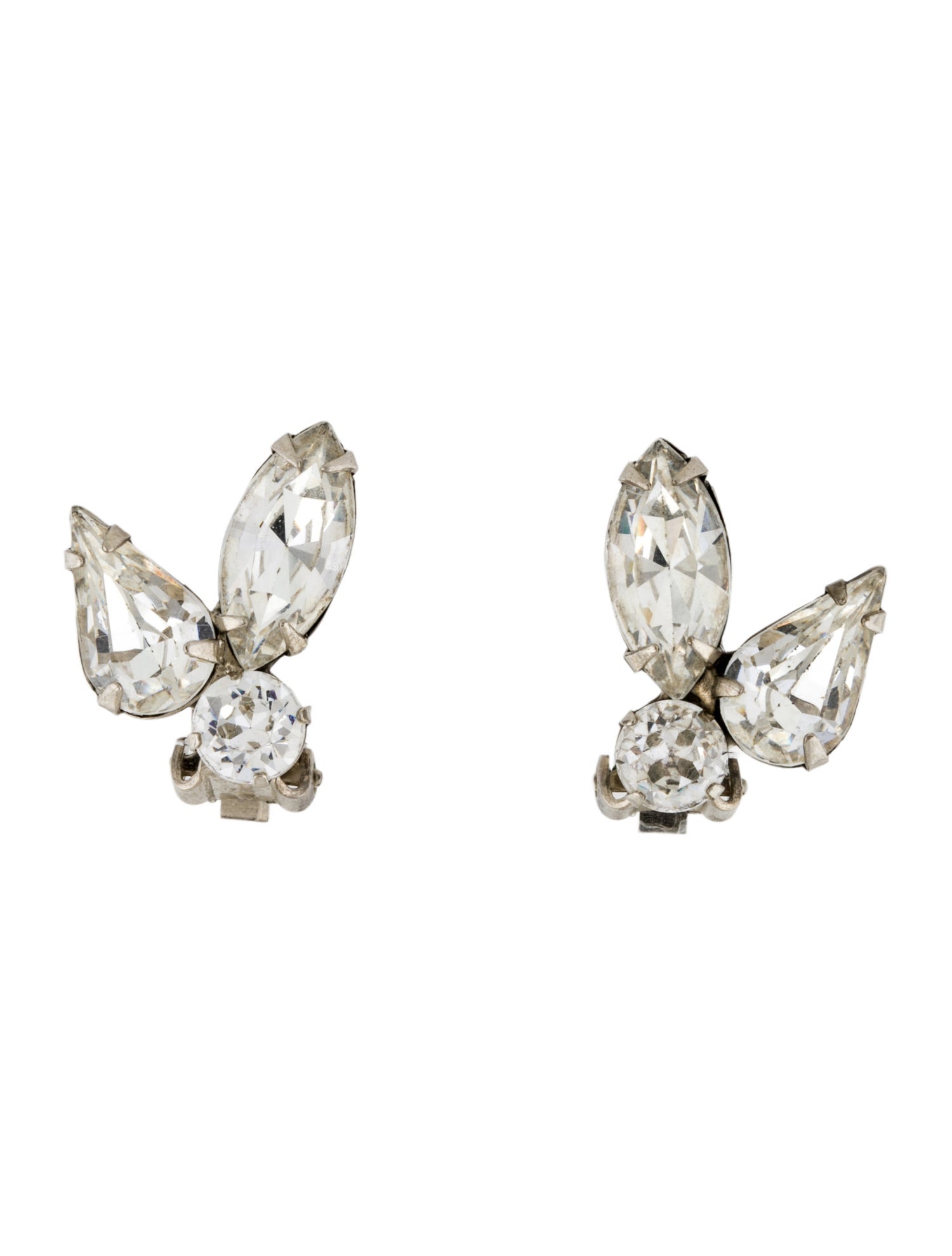 Weiss Vintage Crystal Clip-On Earrings