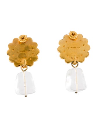 Ejing Zhang Pearl & Aventurine Quartz Convertible Drop Earrings