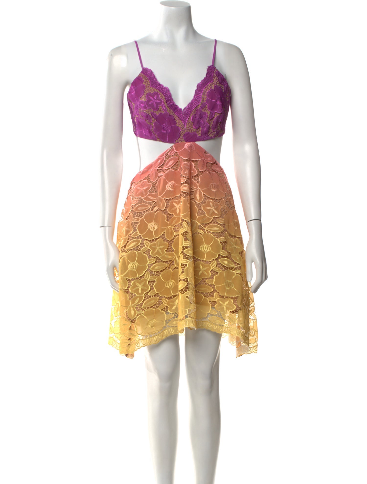 Elliatt Lace Pattern Knee-Length Dress