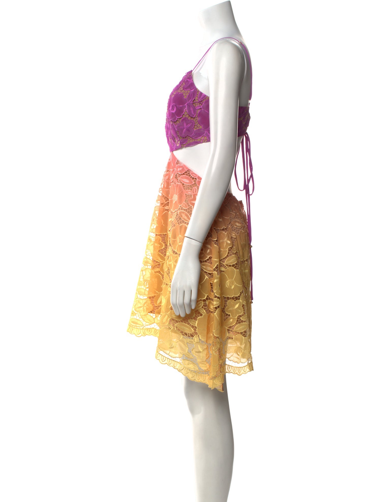 Elliatt Lace Pattern Knee-Length Dress