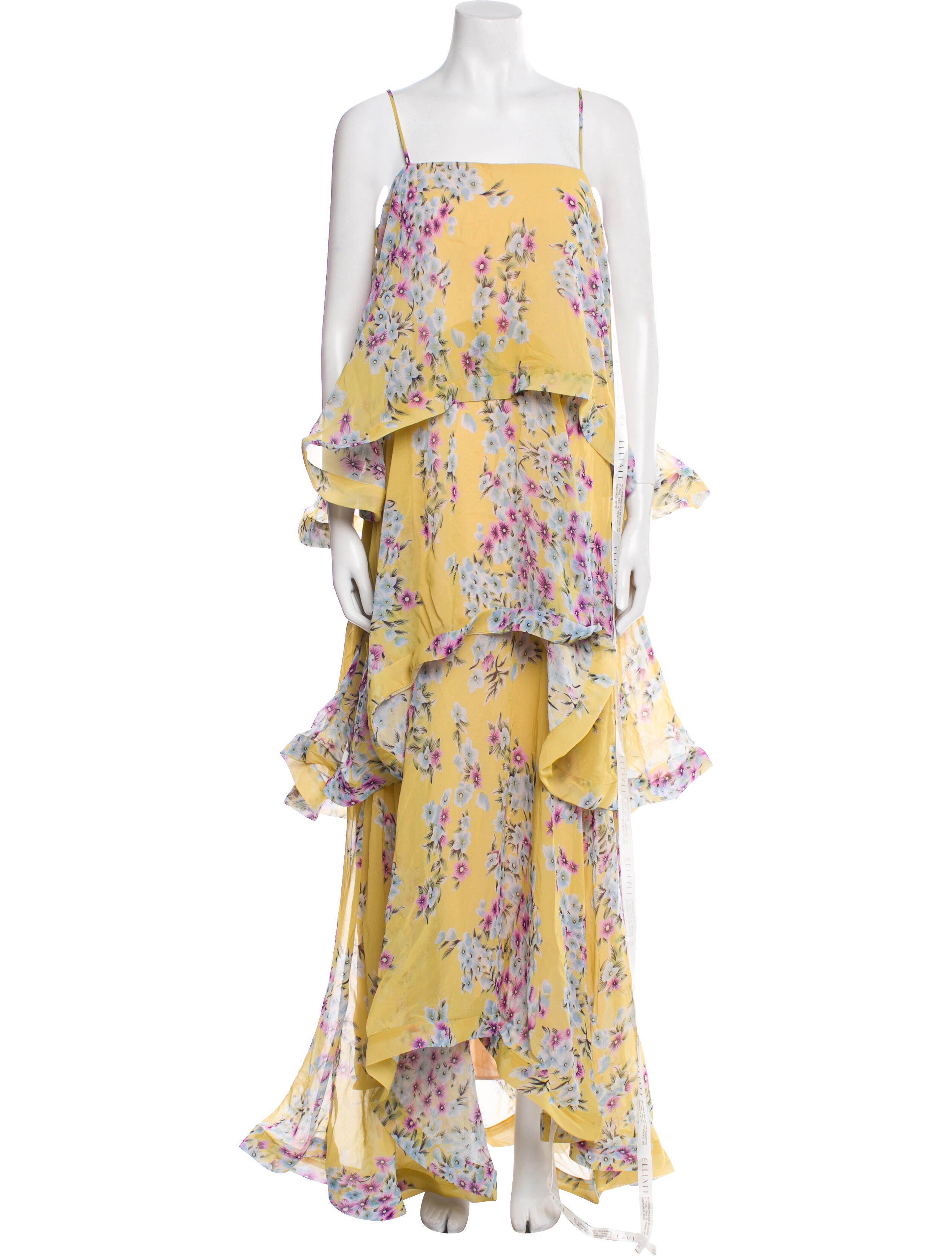 Elliatt Floral Print Long Dress w/ Tags