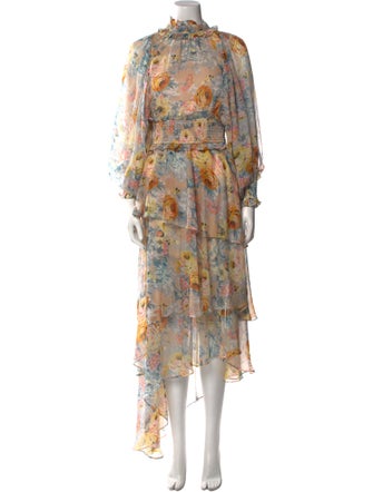 Elliatt Floral Print Midi Length Dress