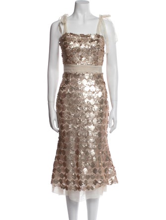 Elliatt Lace Pattern Midi Length Dress