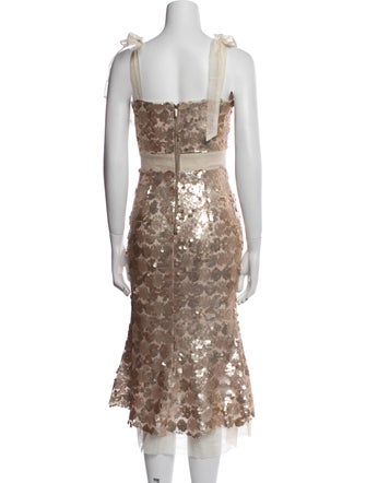 Elliatt Lace Pattern Midi Length Dress