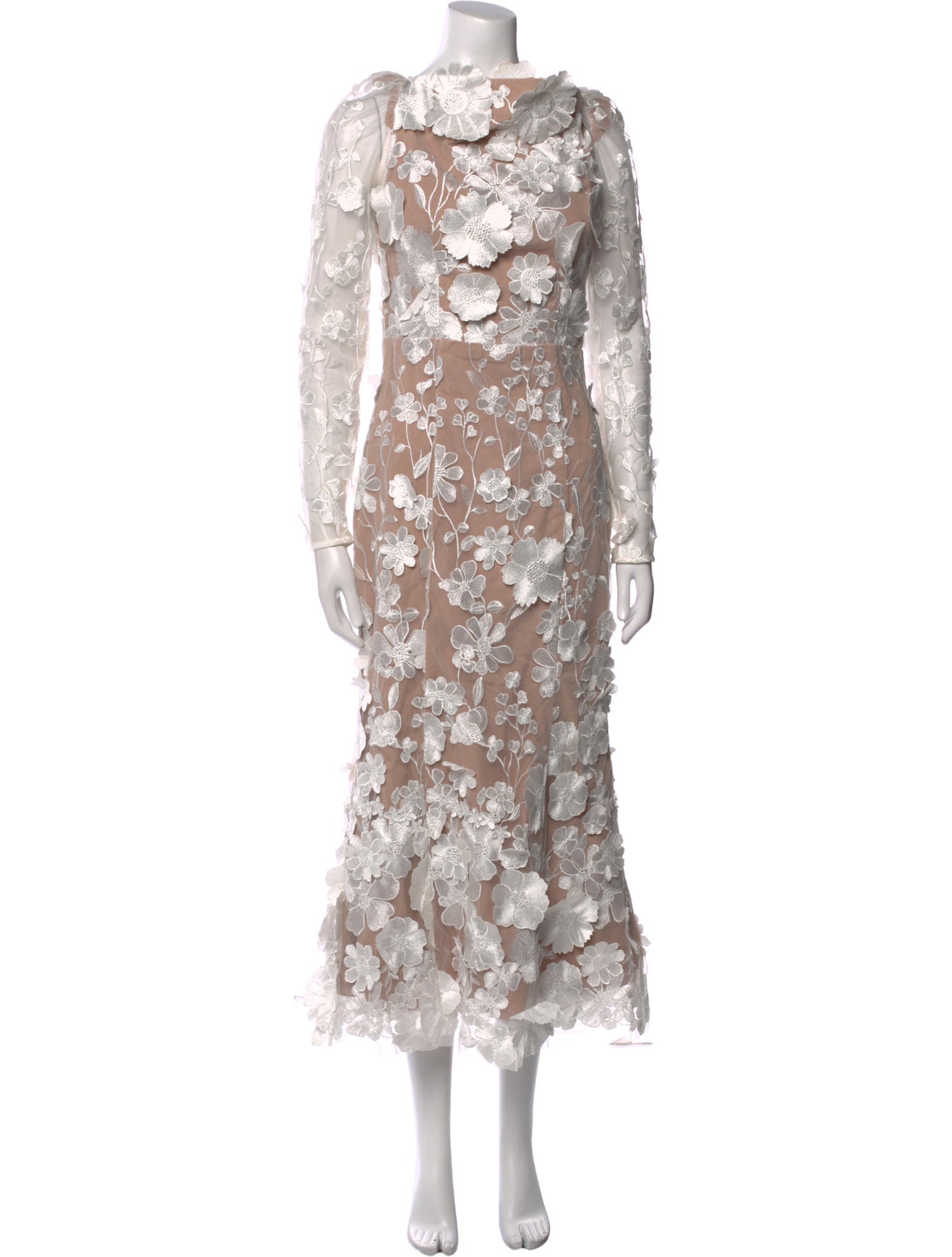 Elliatt Lace Pattern Long Dress
