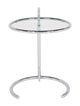 Eileen Gray Chrome & Glass Round Side Table