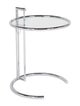 Eileen Gray Chrome & Glass Round Side Table