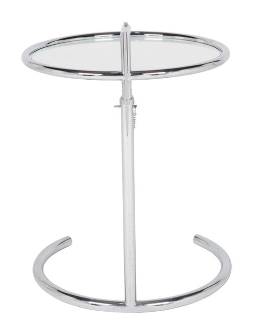 Eileen Gray Chrome & Glass Round Side Table