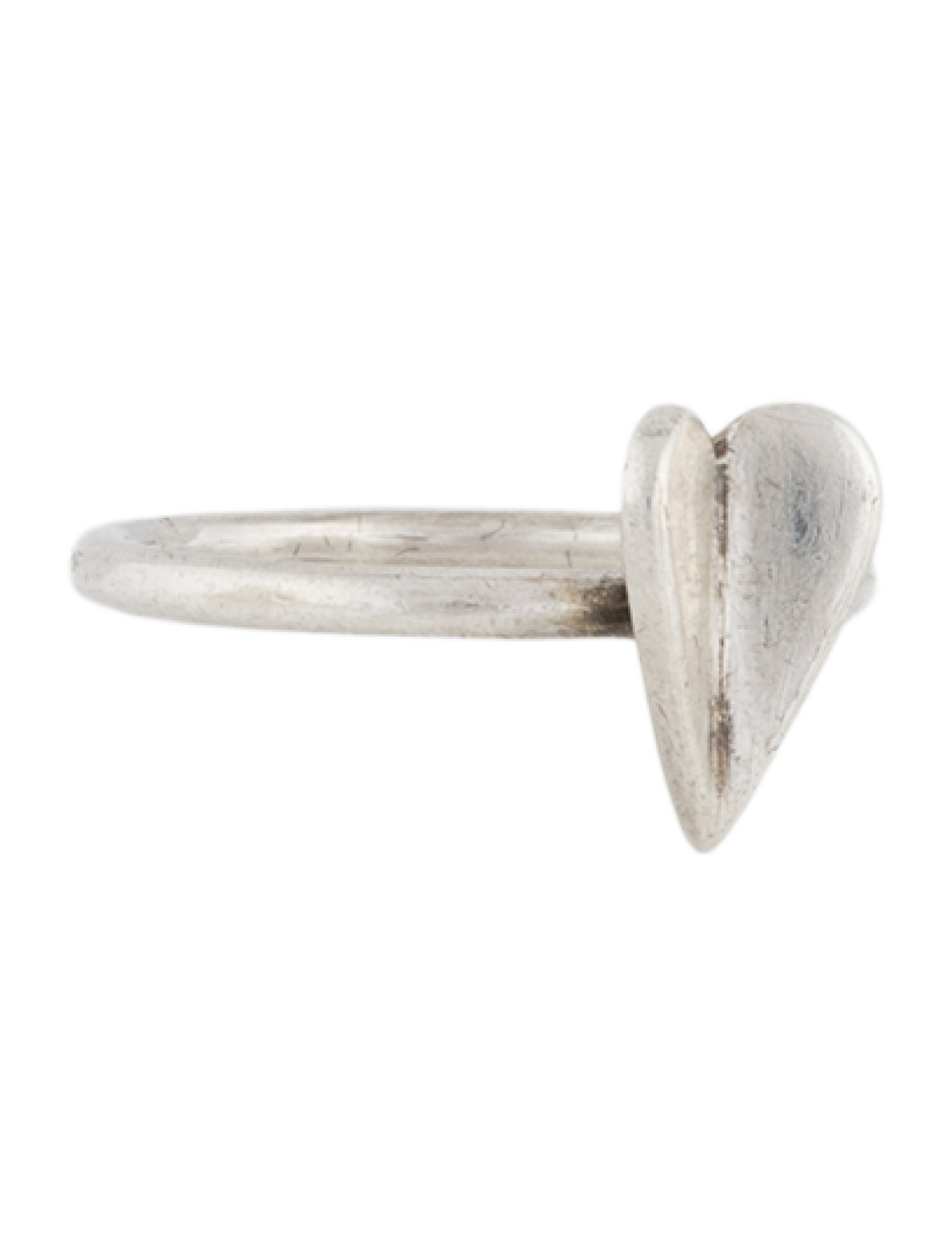 Elena Votsi Ruby Mini Folded Heart Ring