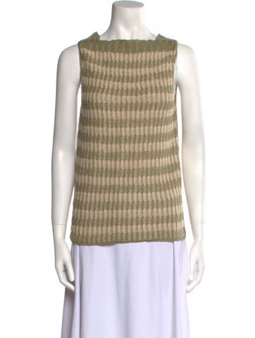 Eleventy Tops Linen Striped Top S