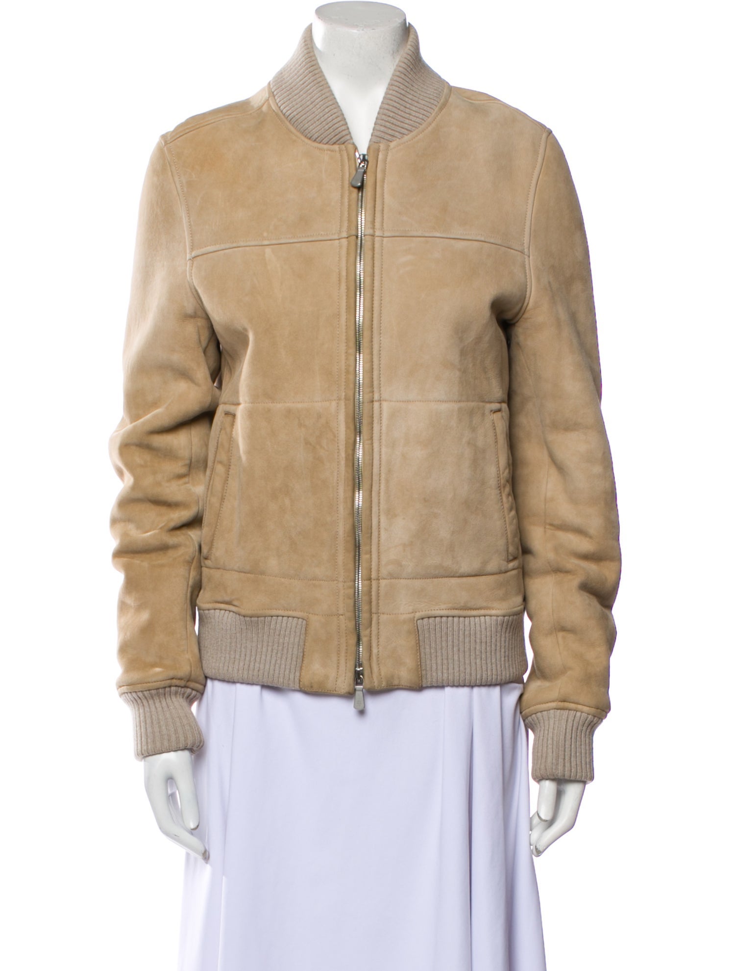 Eleventy Lamb Leather Faux Fur Coat