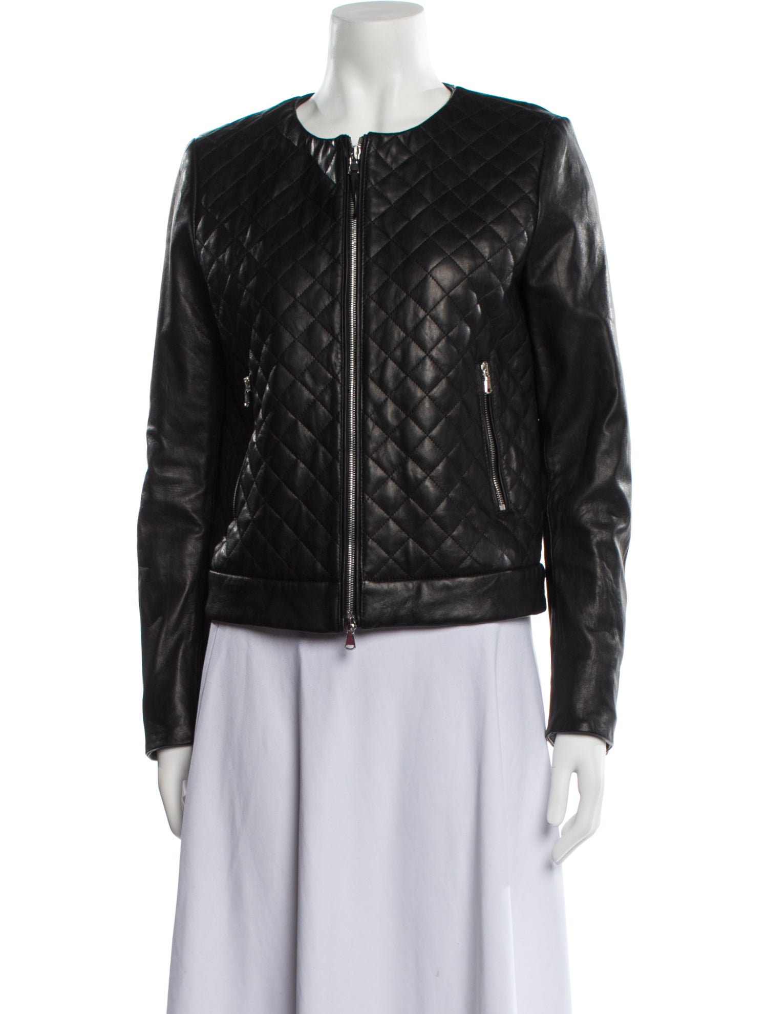 Eleventy Leather Biker Jacket