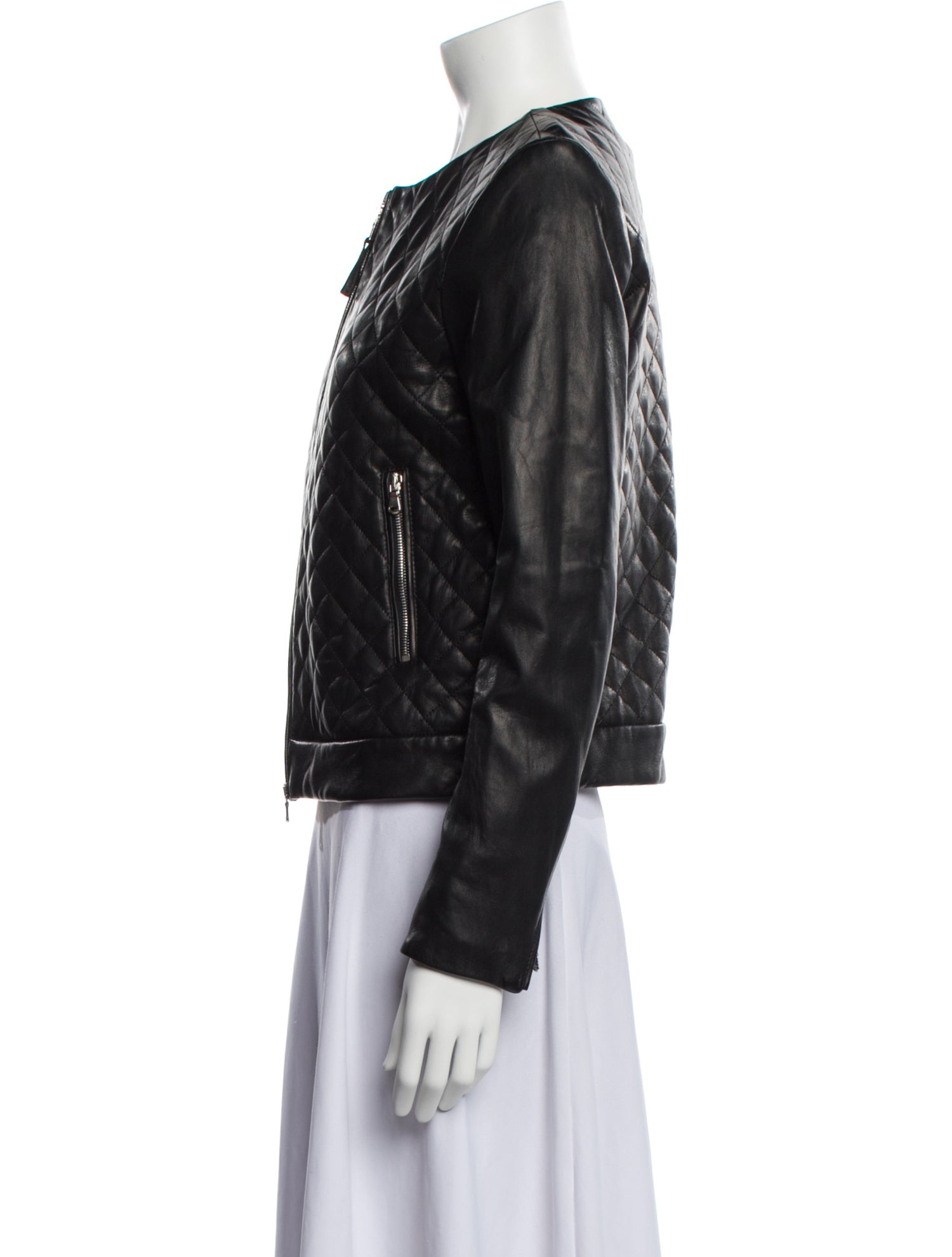 Eleventy Leather Biker Jacket