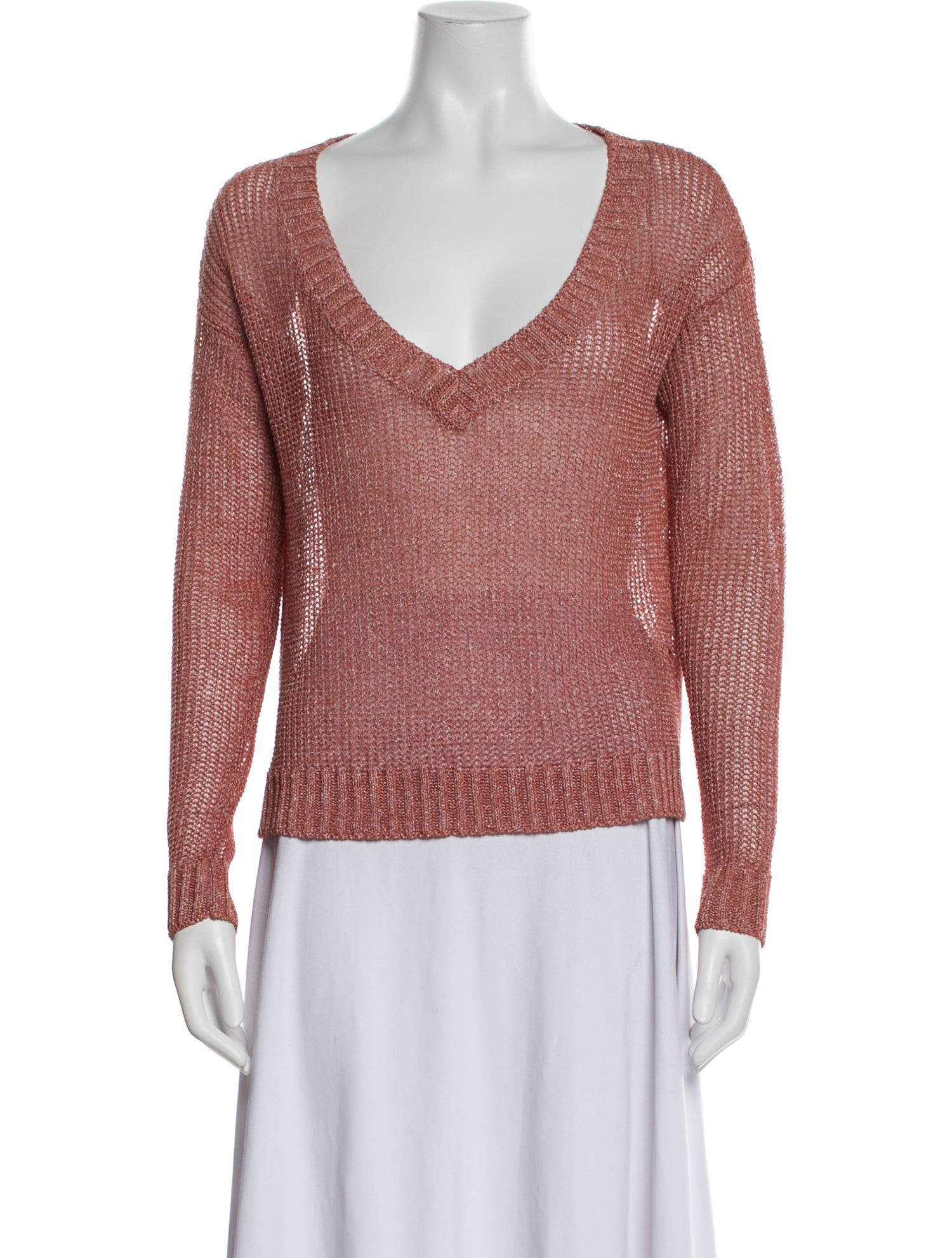 Eleventy Linen V-Neck Sweater