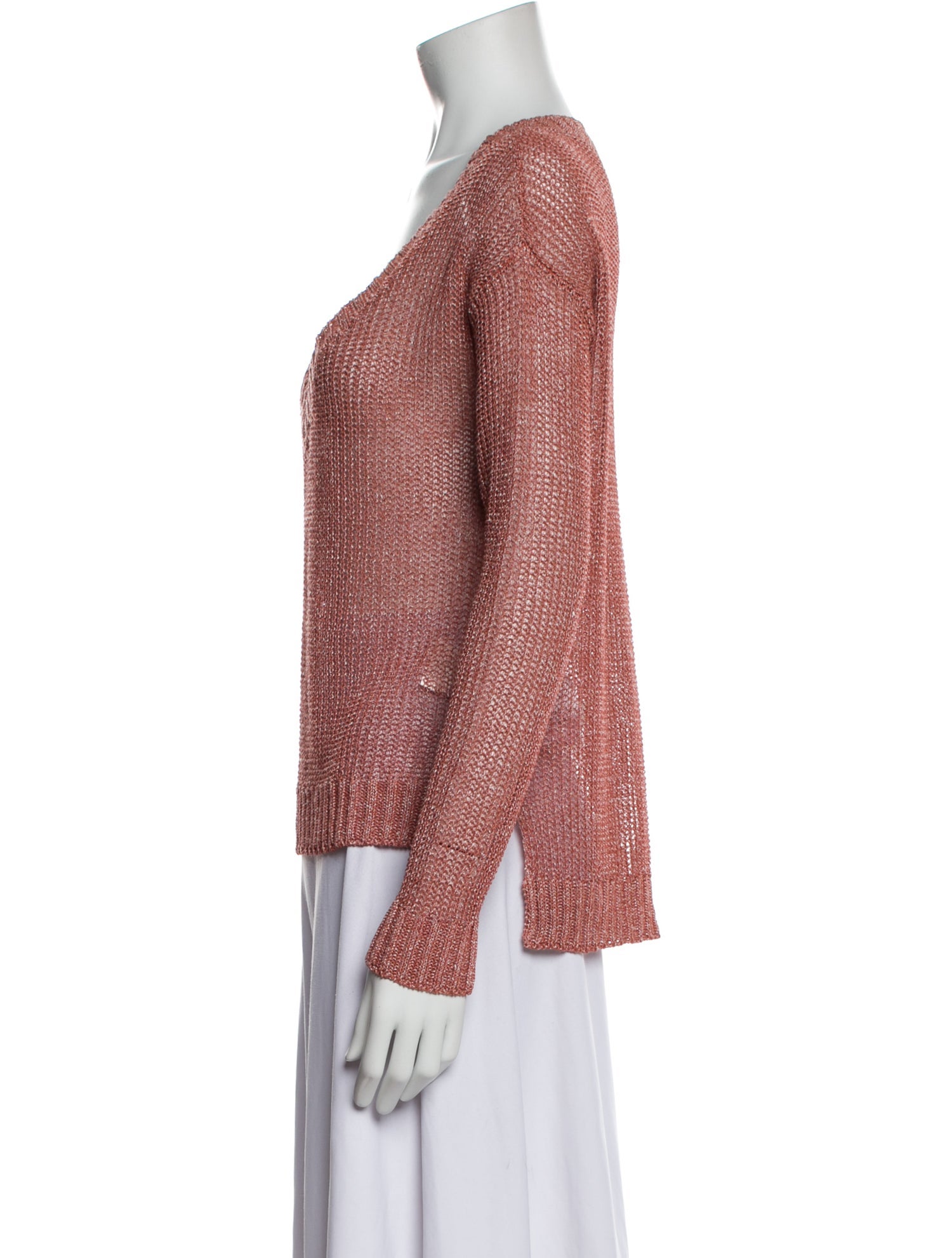 Eleventy Linen V-Neck Sweater