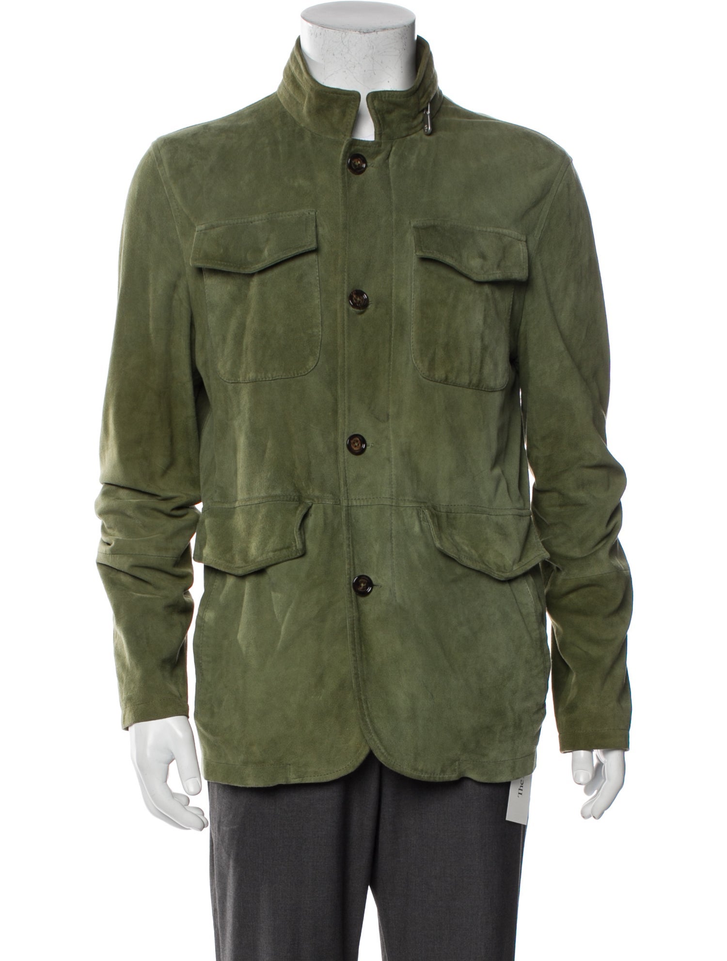 Eleventy Leather Utility Jacket