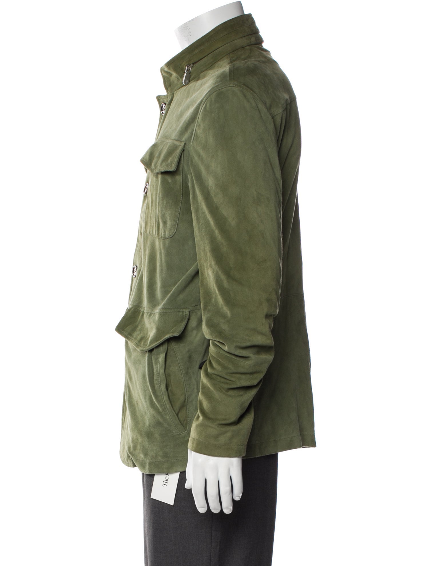 Eleventy Leather Utility Jacket