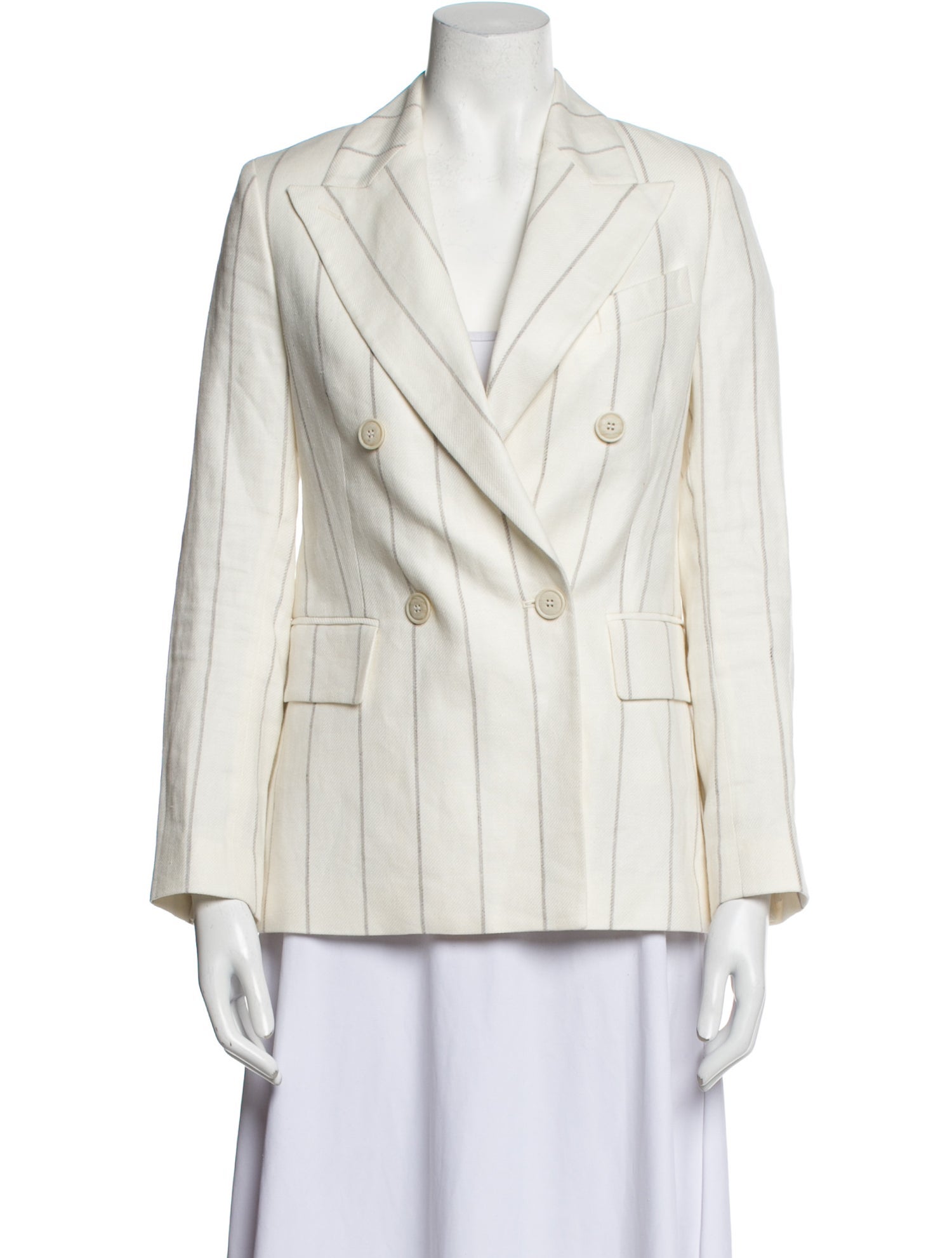 Eleventy Linen Striped Coat