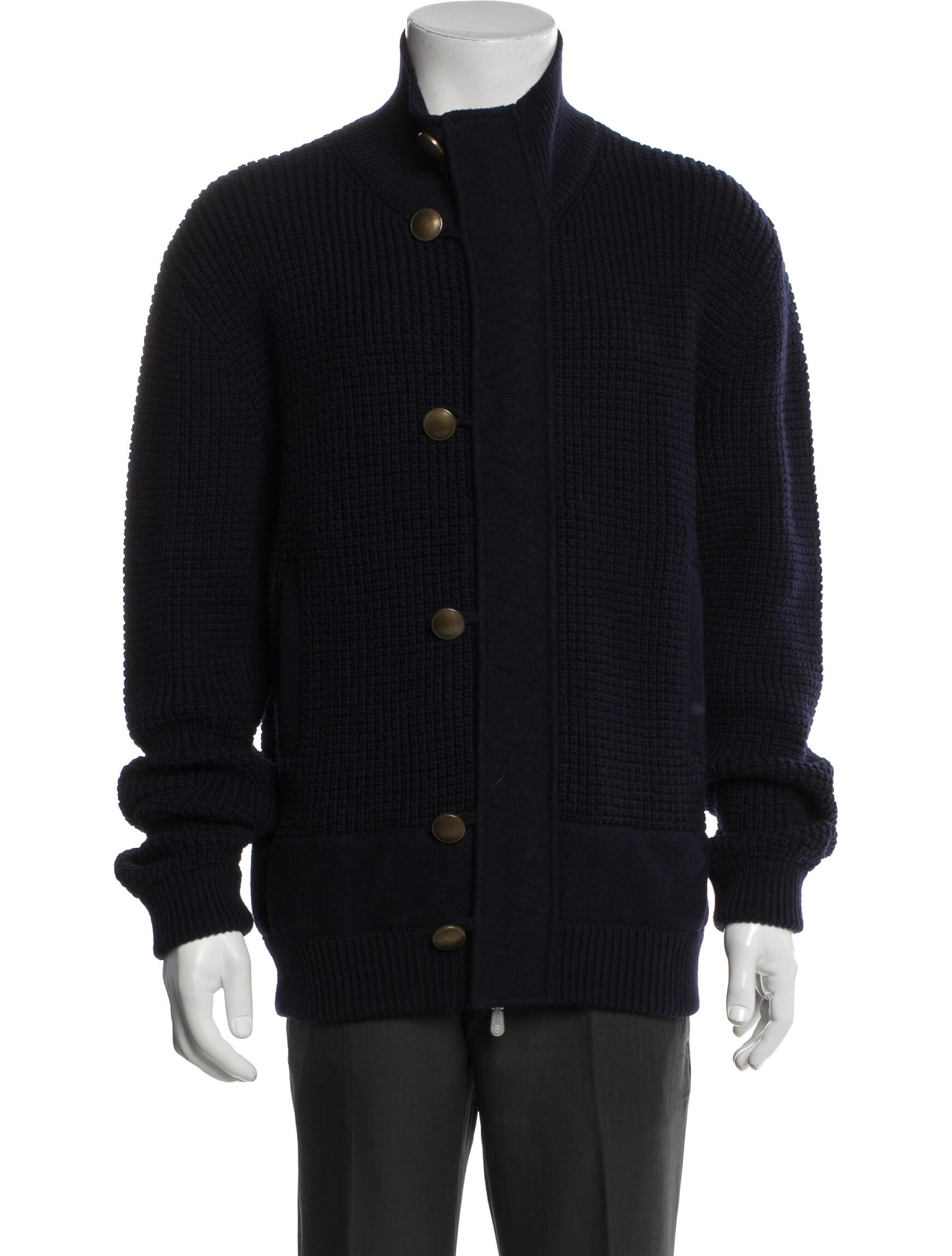 Eleventy Virgin Wool Turtleneck Cardigan
